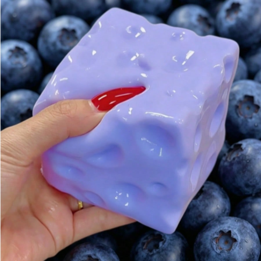 Food & Snacks Coloring Book Bold & Easy - Mainan Squishy Keju Warna Blueberry Baru