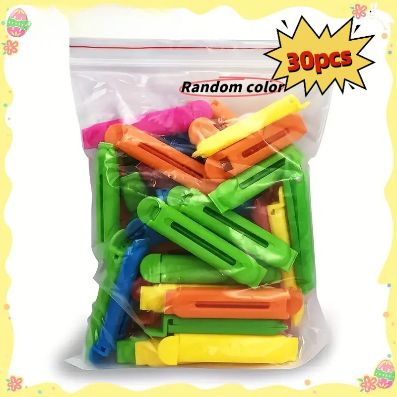Dry Food Snacks - 30 buah klip penyegel makanan warna-warni: