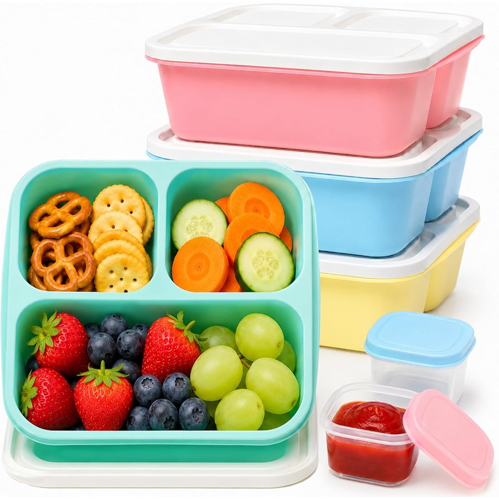 Food Snacks For Picnic - Kotak Bento 3 Kompartemen untuk Dewasa,