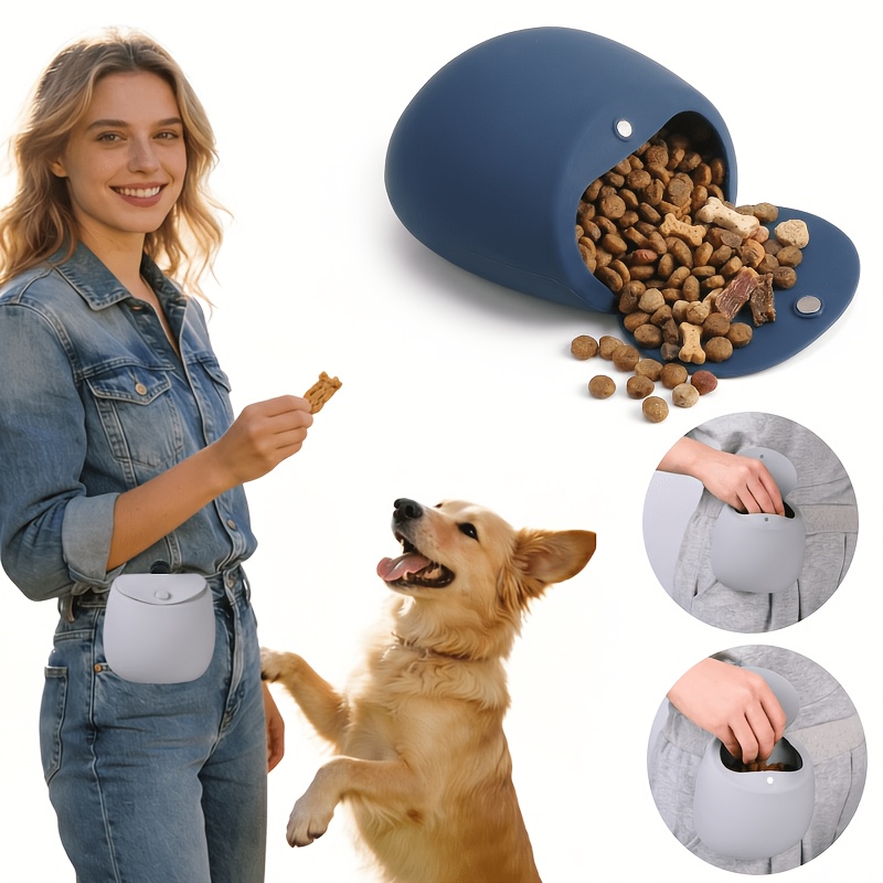 Food Snacks For Hiking - Kantong Camilan Anjing Silikon dengan Penutup