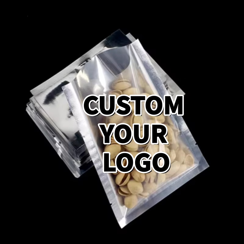 Dry Food Snacks - 100 Pcs Kantong Plastik Perak Mengkilap