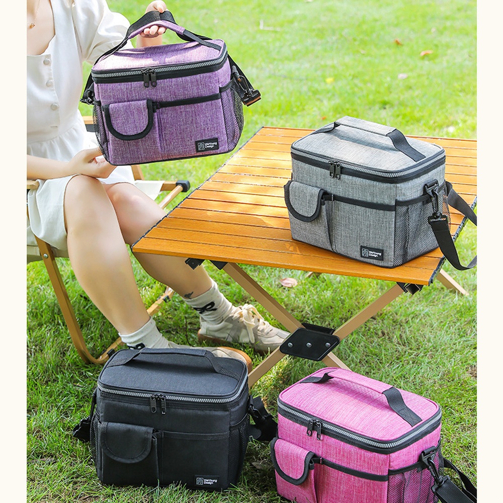 Tas Pendingin Berlapis Ganda M - Food Snacks For Picnic ulasan dan harga