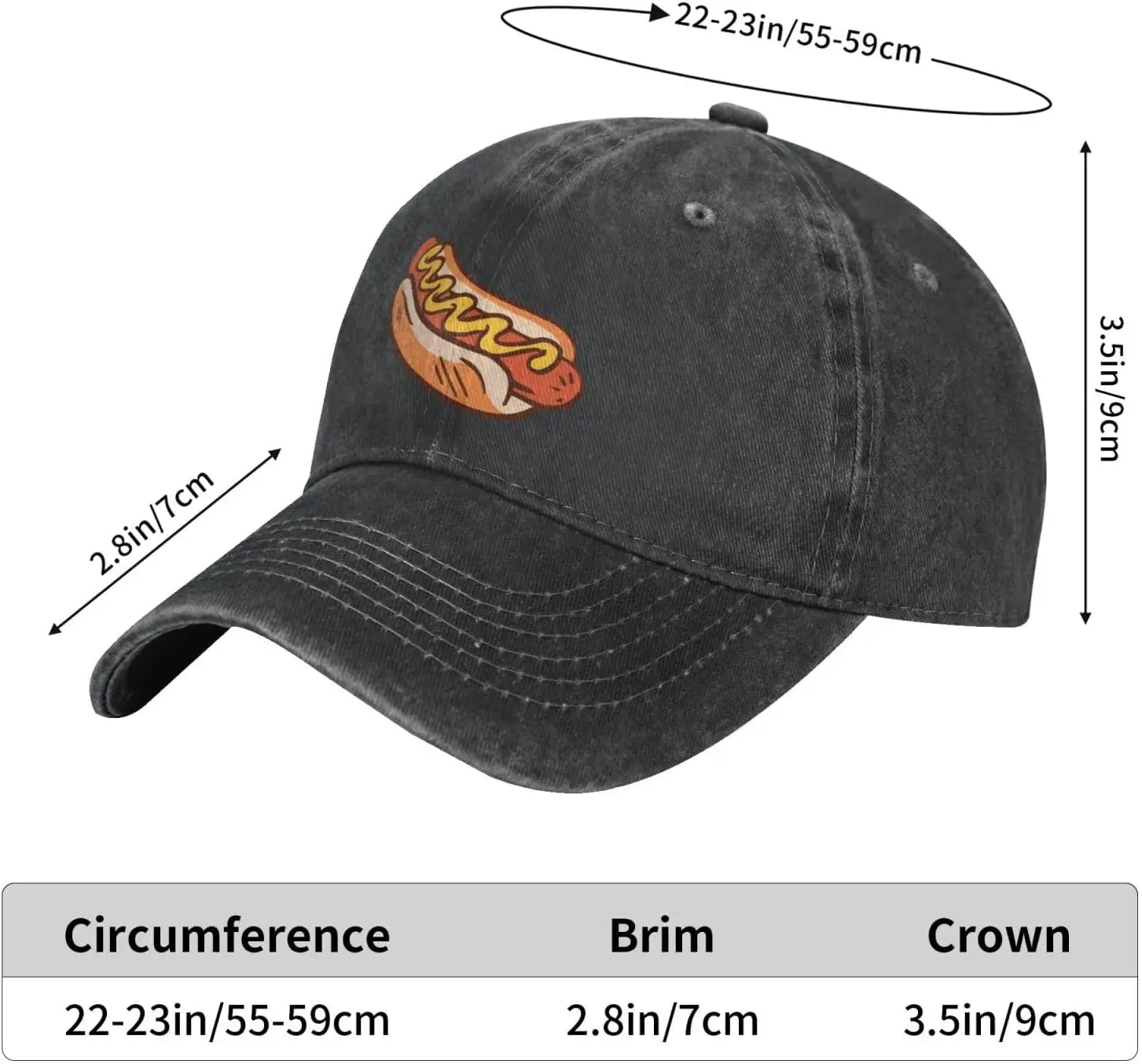 Topi Denim Golf Dad Hat, Topi  - Food Snacks For Hiking ulasan dan harga