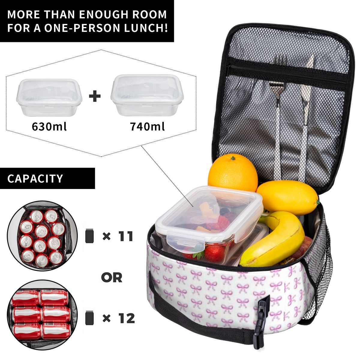 Tas Makan Siang Nilon Motif Pe - Food Snacks For Hiking ulasan dan harga