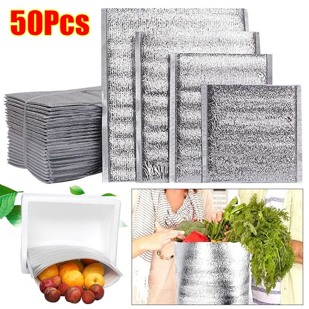 50 Buah/Pak Tas Aluminium Foil - Food Snacks Delivery ulasan dan harga