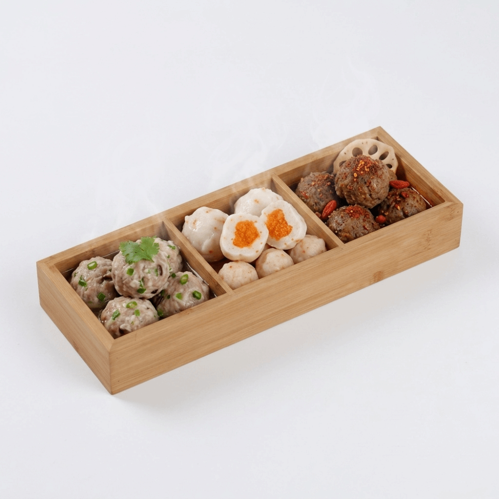 Nampan Sajian Bambu Terpisah B - Food Snacks Options ulasan dan harga
