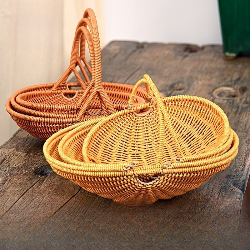Keranjang Tangan Anyaman Rotan - Food Snacks For Picnic ulasan dan harga