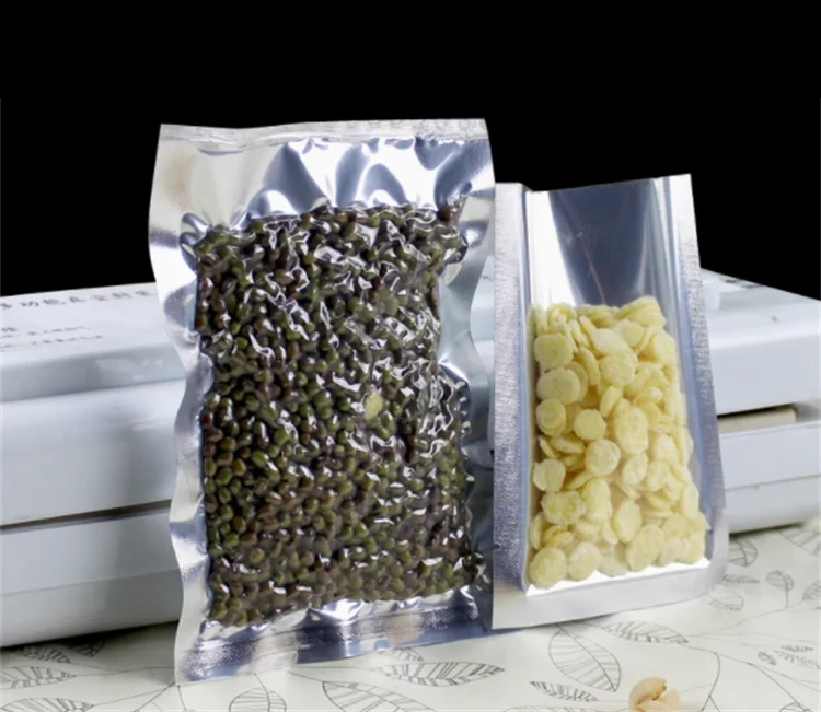 100 Pcs Kantong Plastik Perak  - Dry Food Snacks ulasan dan harga